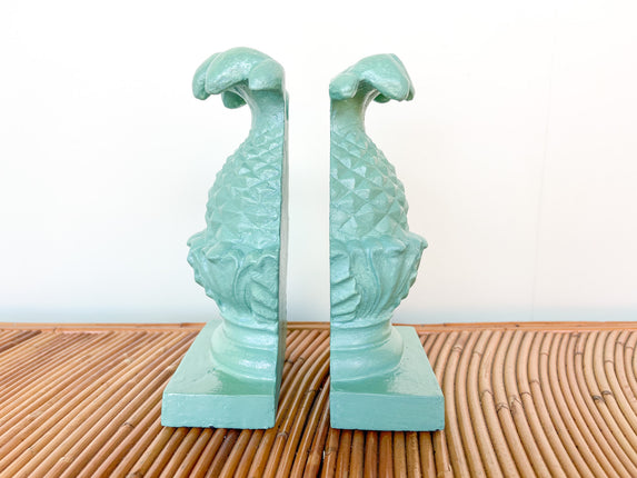 Pair of Cast Iron Pineapple Book Ends