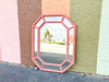 Pretty in Pink Faux Bamboo Octagon Mirror