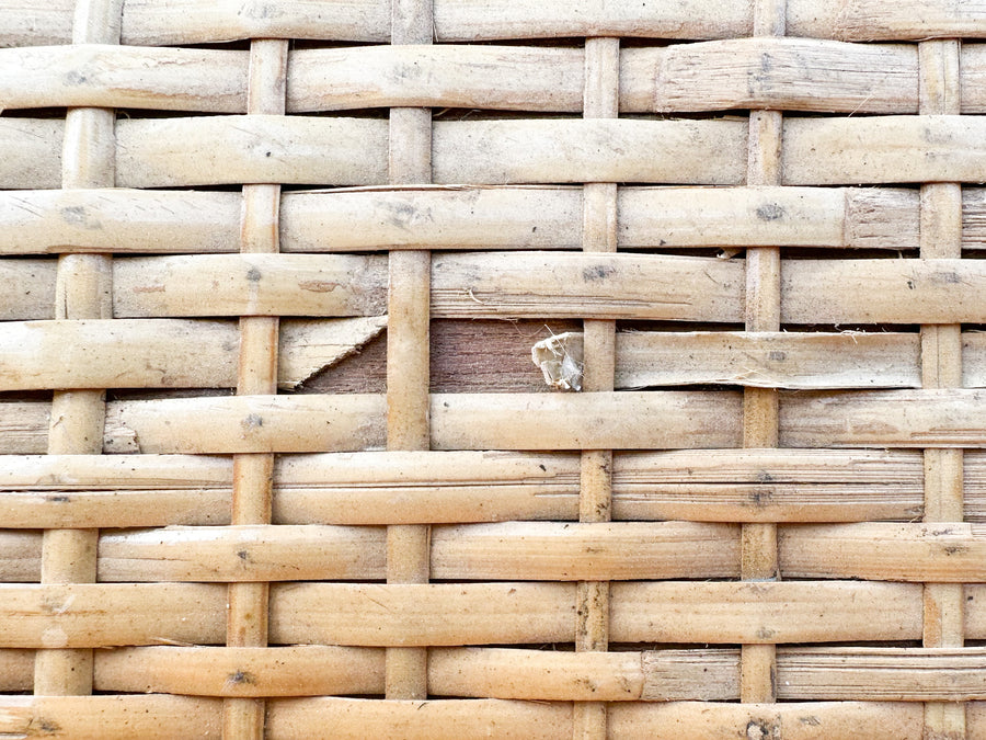 Pair of Island Style Rattan Wrapped Cabinets