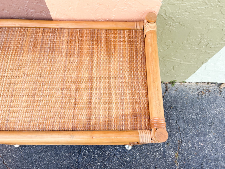 Warehouse Wednesday Sale: Coastal Rattan Bar Cart