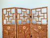 Tortoiseshell Rattan Flower Screen