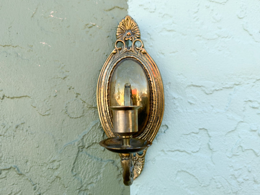 Pair of Petite Brass Wall Sconces