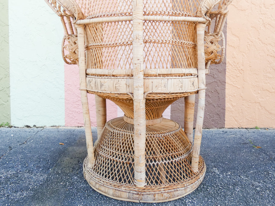 Pair of Fab Natural Peacock Chairs