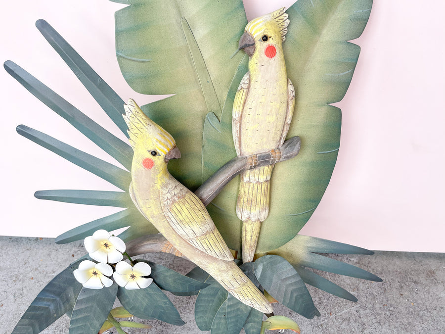 Old Florida Wood Carved Bird Art