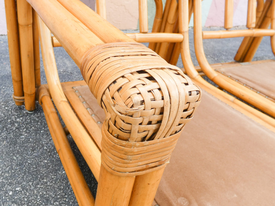 Two Part Ficks Reed Rattan Chaise