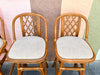 Set of Four Coastal Rattan Bar Stools