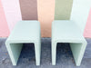 Warehouse Wednesday: Pair of Seafoam Upholstered Side Tables