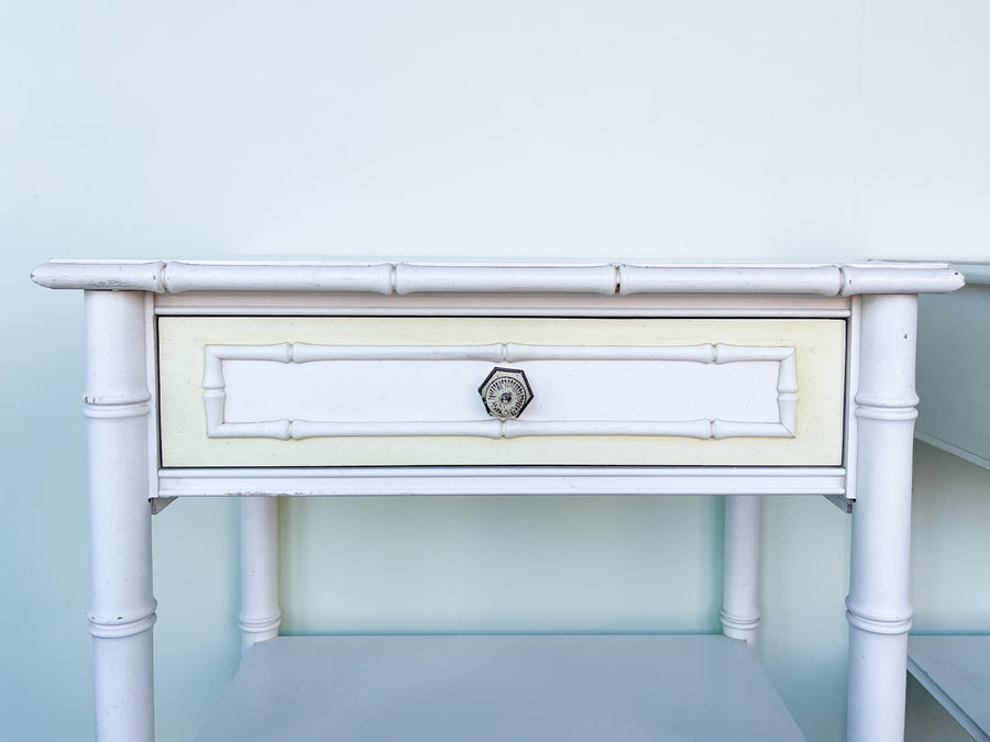 Pair of Faux Bamboo Nightstands