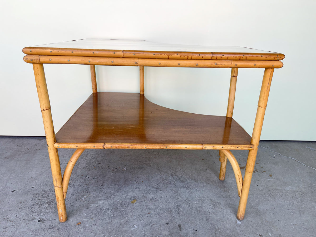 1940’s Rattan Corner Table