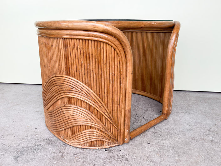 Pencil Reed Palm Frond Side Table