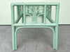 Pair of Sea Green Rattan End Tables