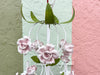 Porcelain Pink Rose Tole Chandelier