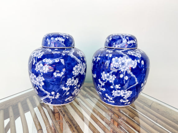 Pair of Royal Blue Ginger Jars