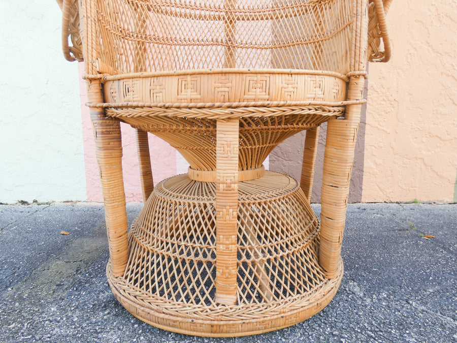 Pair of Fab Natural Peacock Chairs
