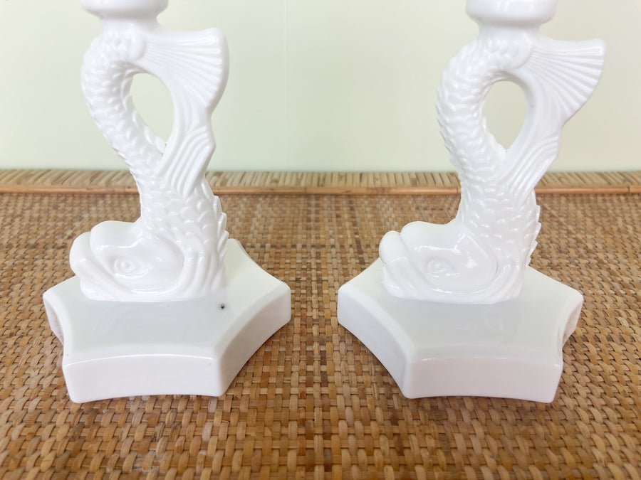 Pair of Koi Fish Candlesticks