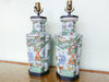 Pair of Colorful Chinoiserie Lamps