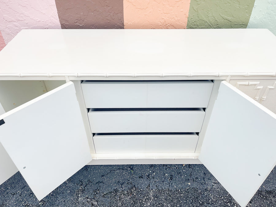 Palm Beach Chic Faux Bamboo Credenza