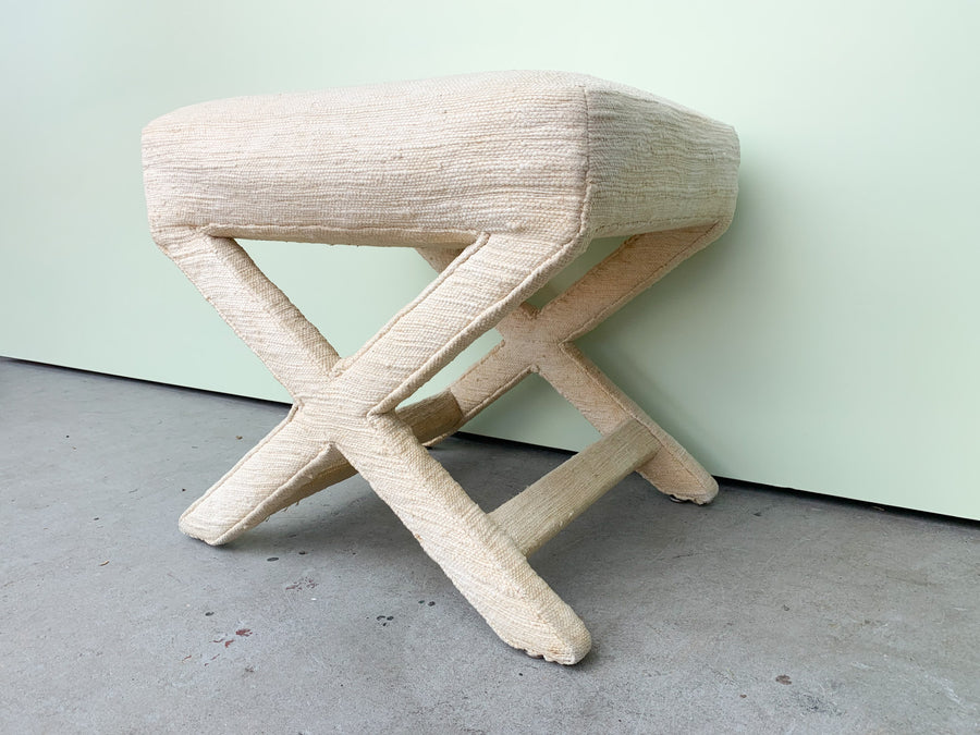 Pair of Upholstered X Benches