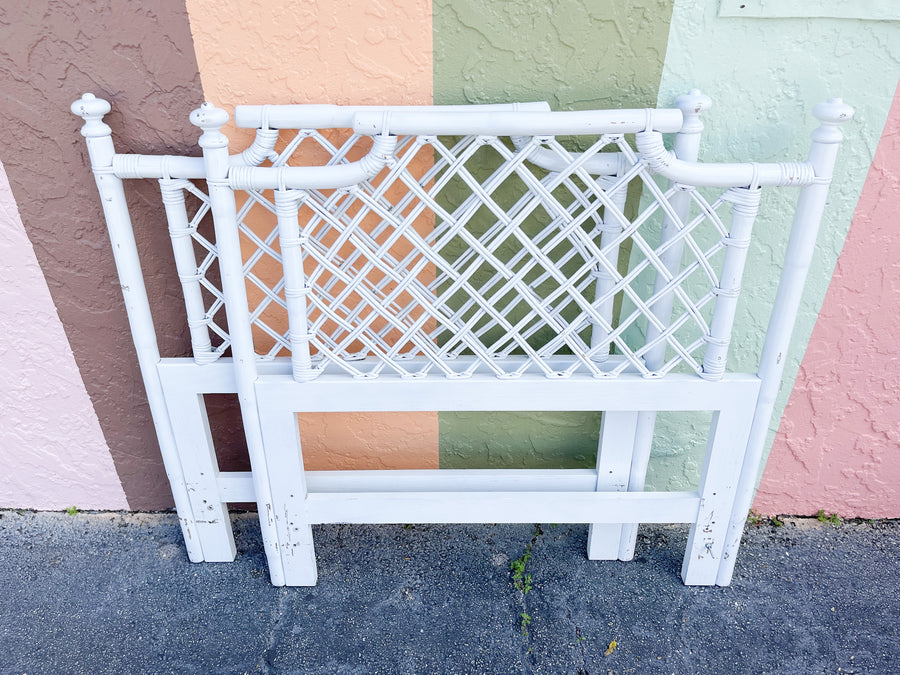Pair of Ficks Reed Pagoda Twin Headboards