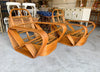 Pair of Paul Frankl Style Pretzel Rattan Chairs