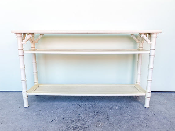 Faux Bamboo Fretwork Console