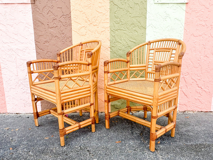 Pair of Brighton Style Rattan Chairs