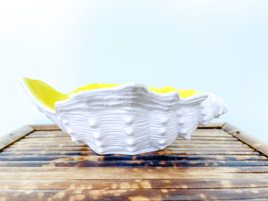 Pair of Fitz and Floyd Yellow Shell Dishes