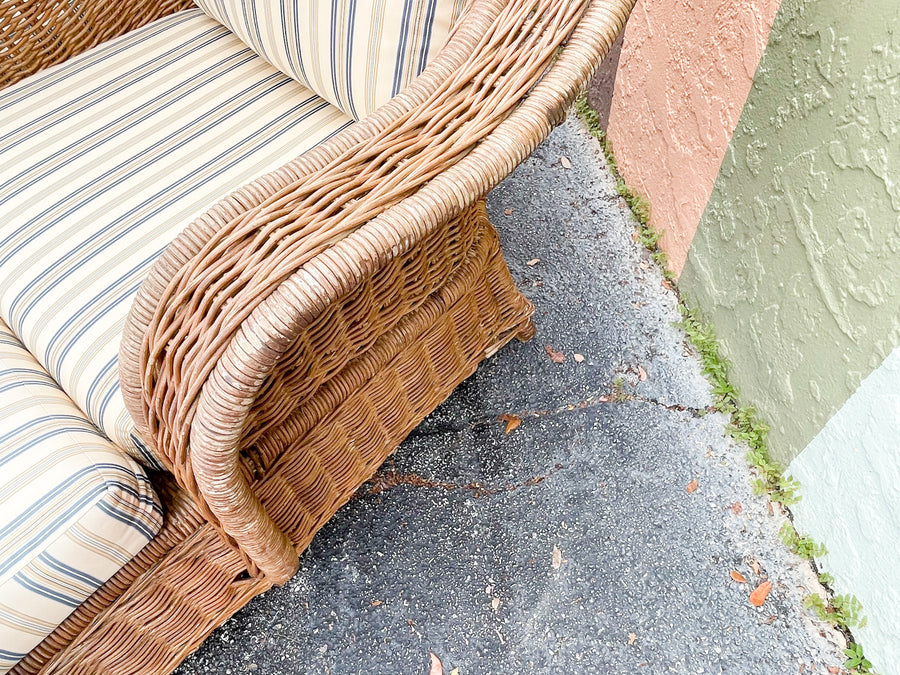 Pair of Rattan Chaises