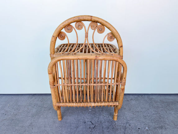 Fiddlehead Rattan Shelf and Magazine Rack