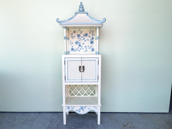 Hand Painted Fretwork Pagoda Etagere