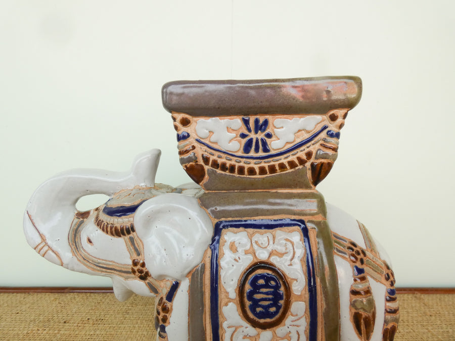 Pair of Ceramic Elephant Cachepots