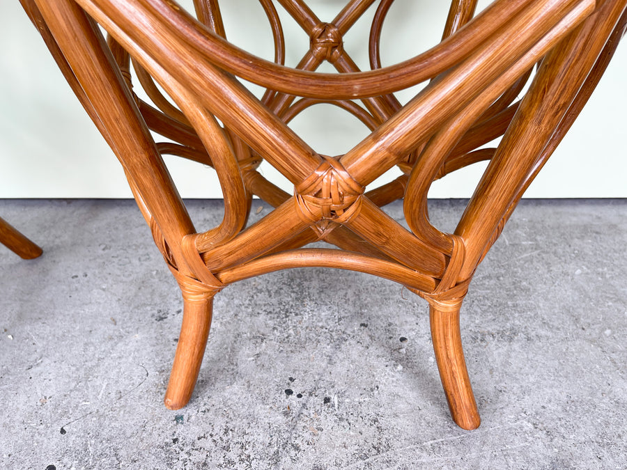 Pair of Island Style Rattan Side Tables