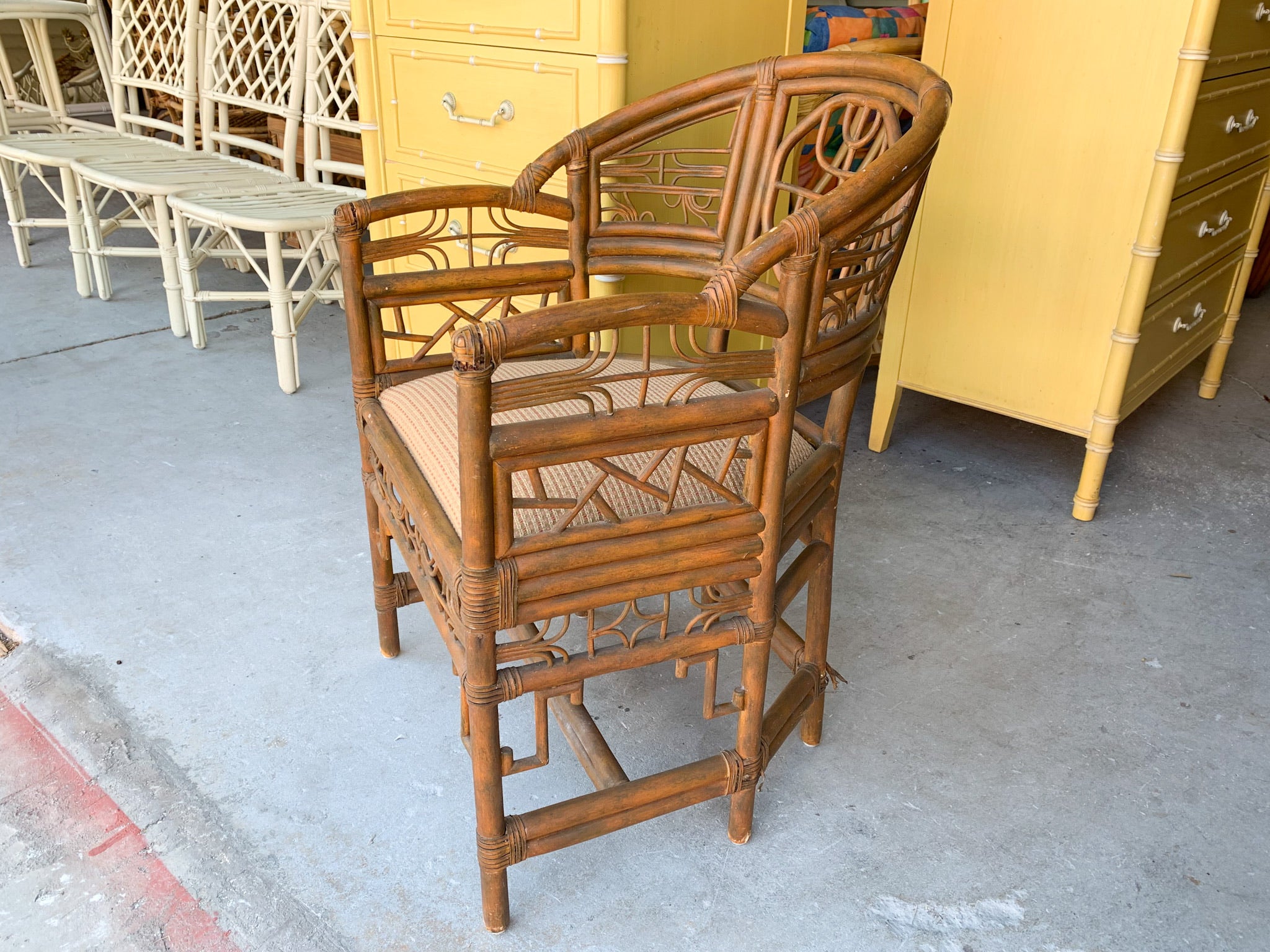 Chinoiserie discount bamboo chair