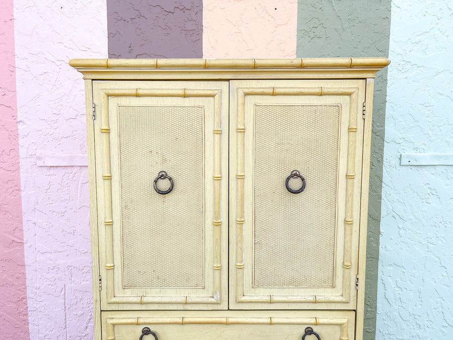 Faux Bamboo Armoire