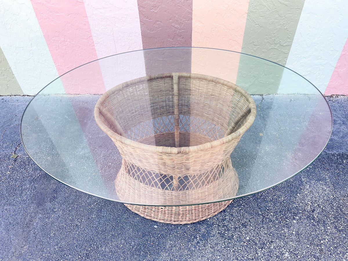 Wicker Chic Dining Table and Chairs