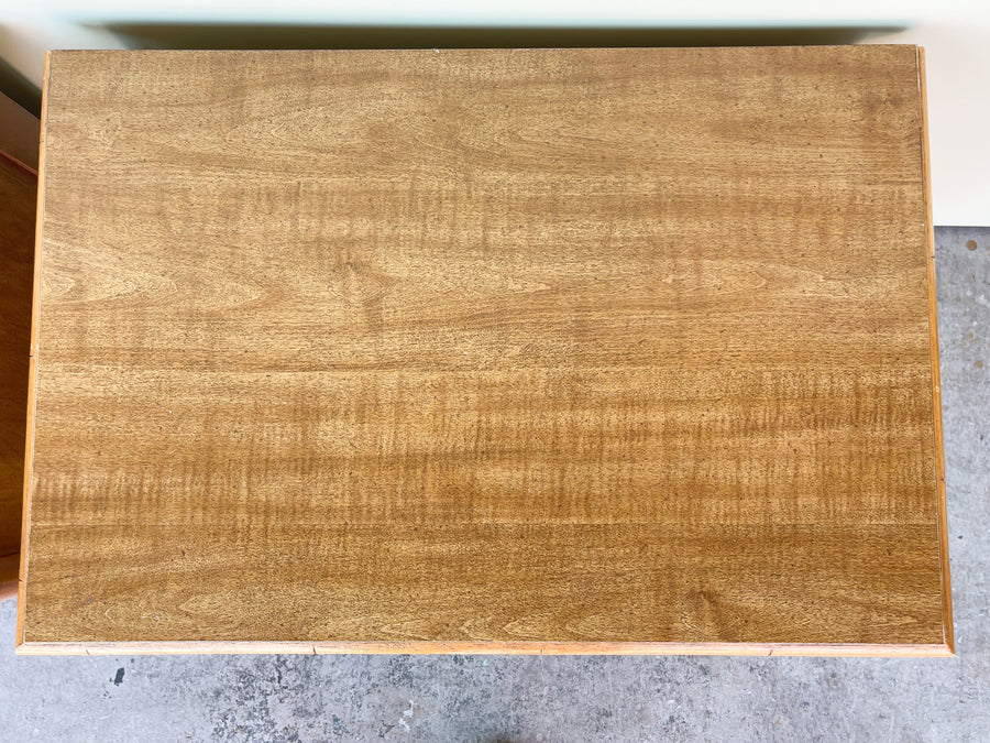 Pair of Natural Faux Bamboo Nightstands