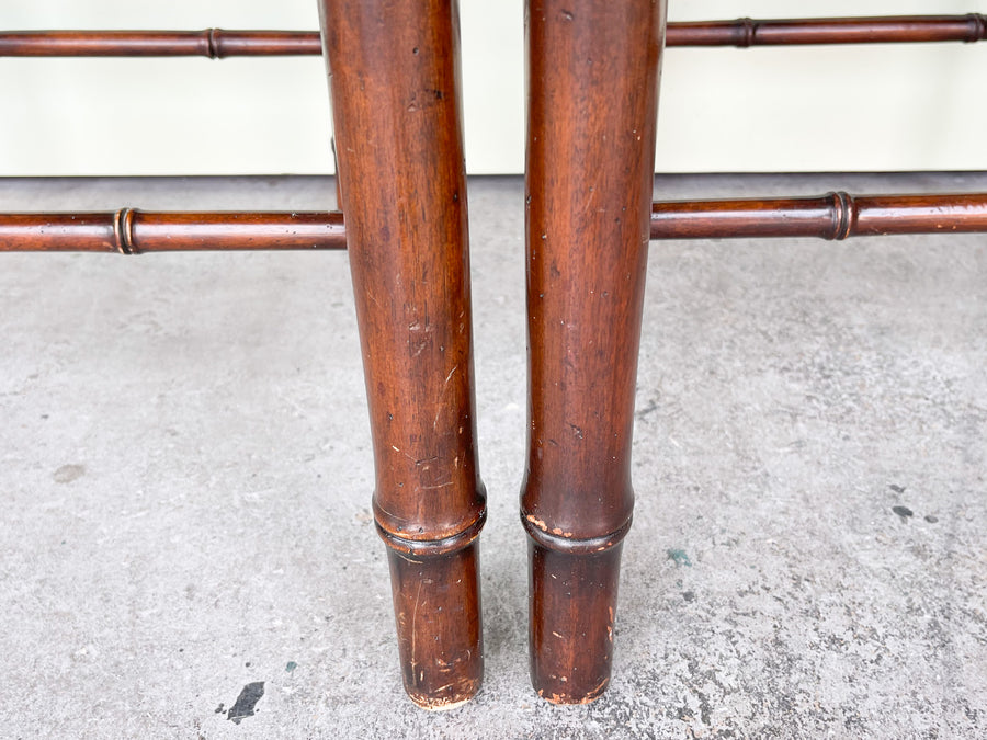 Pair of Faux Bamboo Chippendale Chairs