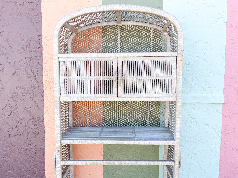 Rattan Washroom Etagere