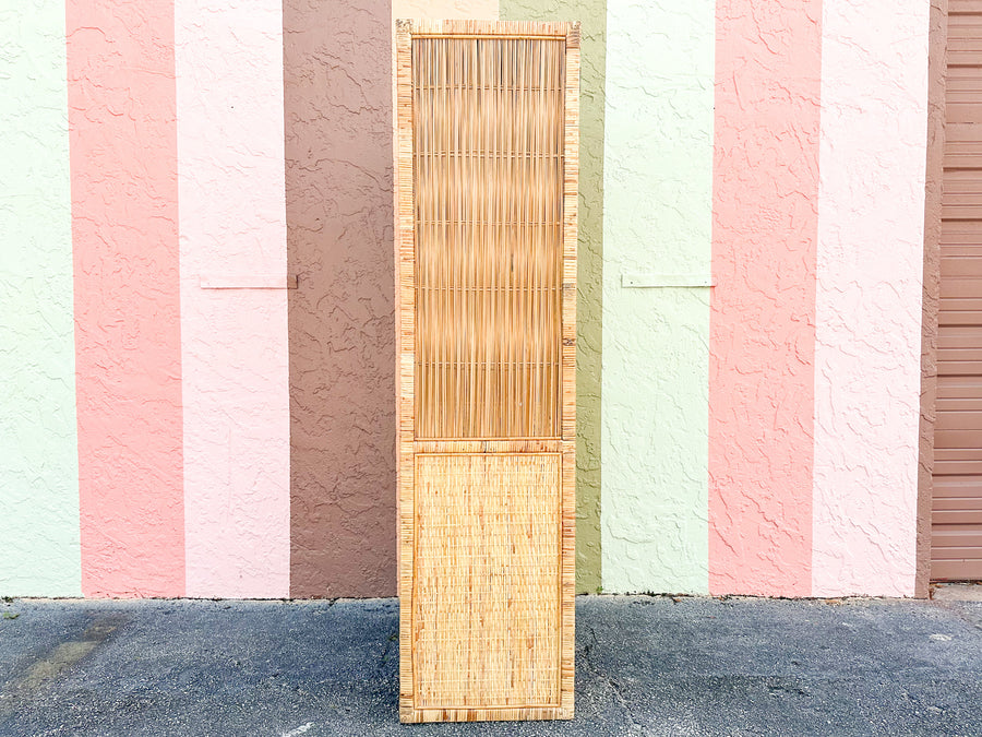 Pair of Island Style Rattan Wrapped Cabinets