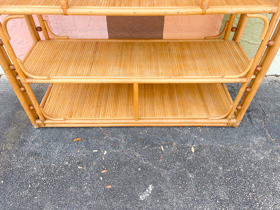 Old Florida Arch Rattan Etagere