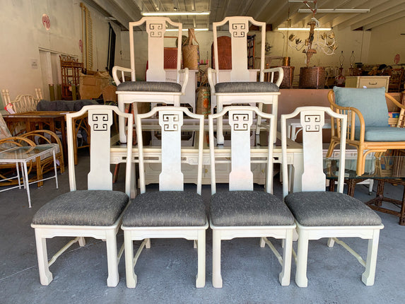 Set of Six Greek Key Dining Chairs