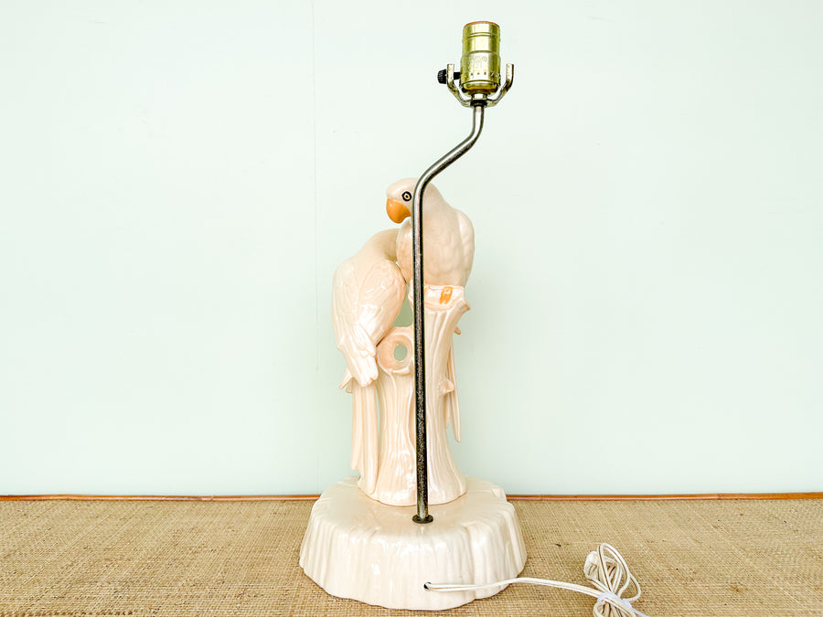 Two Lovebirds Ceramic Lamp