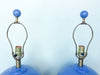 Pair of Cobalt Blue Sphere Lamps