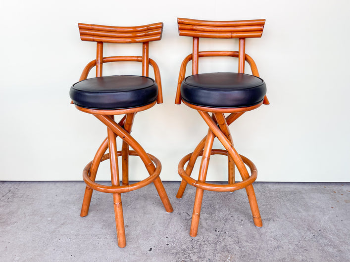 Pair of Old Florida Style Bar Stools