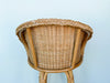 Pair of Braided Rattan and Wicker Bar Stools