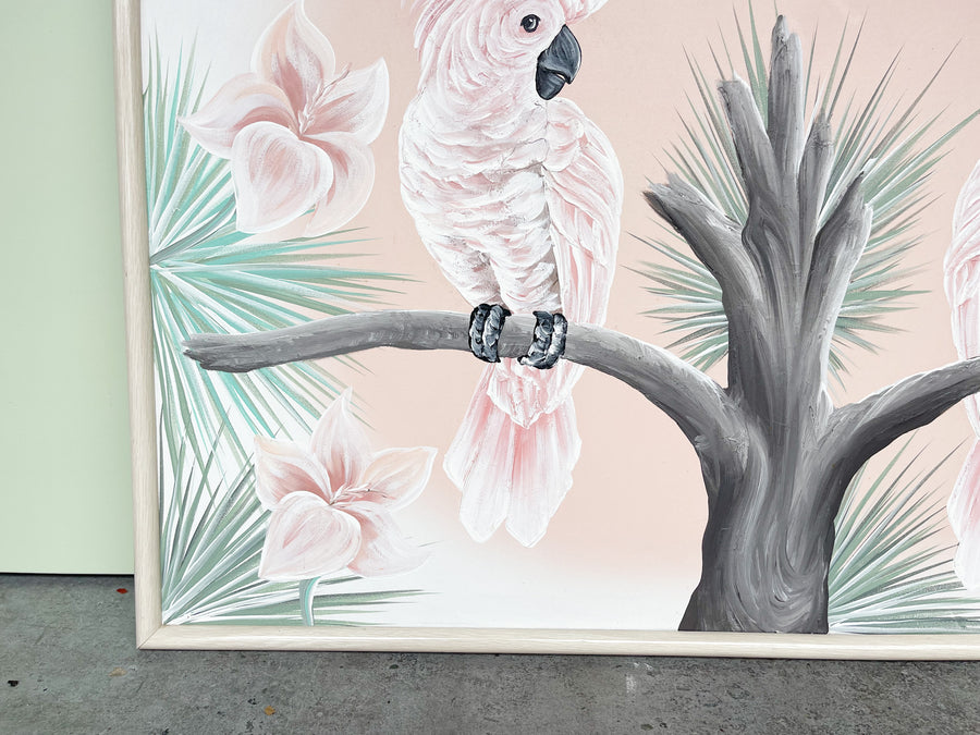 Pair of Pink Cockatoos Art