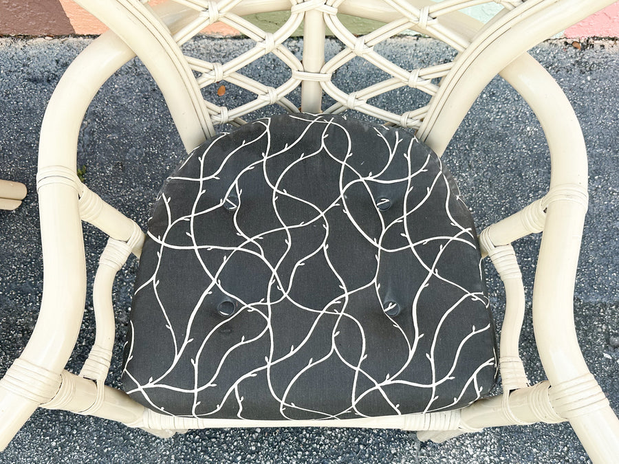 Pair of Ficks Reed Rattan Balloon Back Chairs