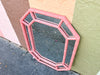 Pretty in Pink Faux Bamboo Octagon Mirror