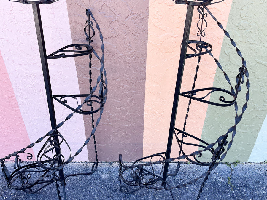 Pair of Whimsical Plant Stands