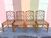 Set of Four Faux Bamboo Chippendale Side Chairs